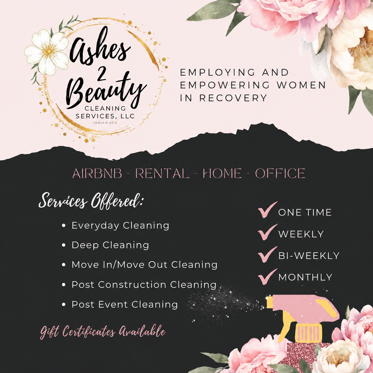 Ashes 2 Beauty services flyer